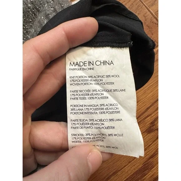 Club Monaco Women's Sweater split back Gray Retail $169 XS 38% Wool - Picture 5 of 10